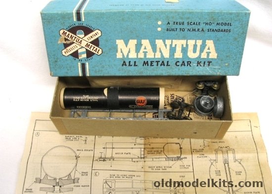 Mantua 1/87 Gulf All-Metal HO Tank Car Craftsman Kit plastic model kit